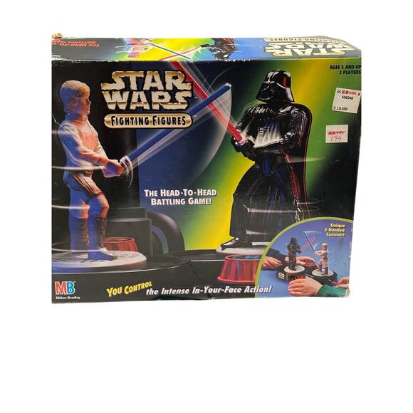 Star Wars Fighting Figures Head-To-Head Battling Game Luke Skywalker Darth Vader - Picture 1 of 16